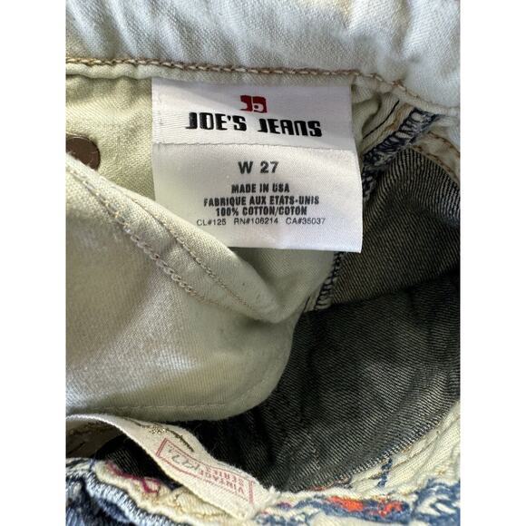 Joe's Jeans Vintage 1971 Sz 27 Bootcut Embroidered Pockets Distressed - Picture 4 of 9